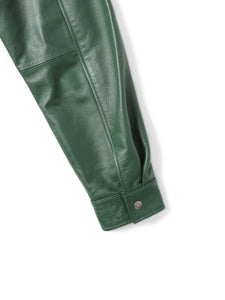thisisneverthat leather jacket Green L-