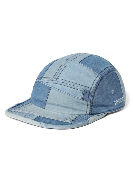 Washed Denim Pacth Work Cap Washed Blue